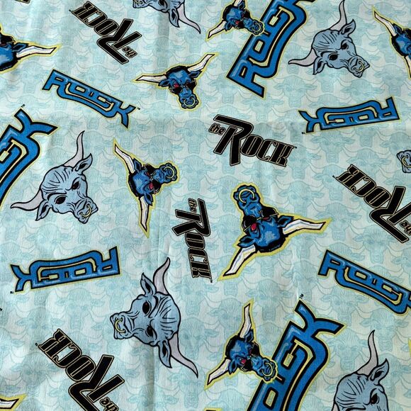 Vintage 1999 The Rock Fabric World Wrestling Federation Fabric Cotton 1 1/4yd - Picture 1 of 3